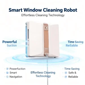 Ultra-Thin App-Controlled Window Cleaning Robot with Laser Sensor and Water Spray