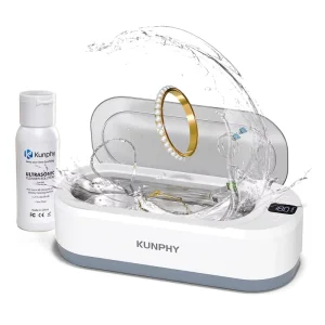 Ultrasonic Cleaner 350ml Stainless Steel Tank for Jewelry Glasses Watch Rings Necklaces Household Cleaning Device