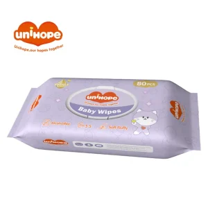 Unihope Baby Wipes Toddler Safe Cotton Extra Soft Wet Tissues 14x18cm Made in Fujian for Sensitive Skin