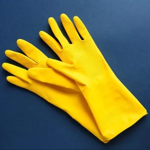 Unlined Housework Cleaning Hand Protection Premium Reusable Waterproof Dishwashing Yellow Latex Household Rubber Gloves