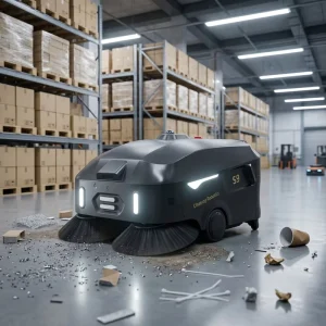 Unmanned Intelligent Electric Industrial Sweeping Robot with 45L Garbage Bin