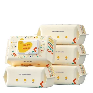 Unscented Sensitive Baby Wipes Water-Based Gentle Baby Wet Wipes Plastic-Free Hypoallergenic Cleansing Tissues for Newborn