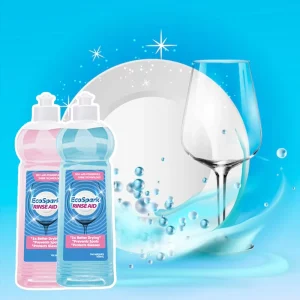 Upgrade Formula Powerful Efficient Sparkling Shiny Dishes Dishwasher Shine Rinse Aid Dishwasher Detergent Salt and Rinse Aid