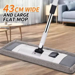 Upgraded Chenille Mop Better Stain Capturing Durable Wear Resistant Flat Mop for Whole House Sweeping Work