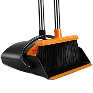 Upright Broom and Dustpan Set with TPR Broom