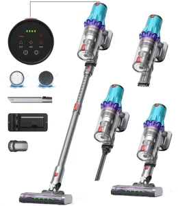 Upright Vacuum Cleaner Detachable Battery Powered Stick Multifunctional Cyclone Cleaner for Home Car and Hotel Floor Care