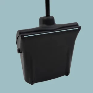 Upright Windproof Commercial Lobby Dustpan with Self-Opening Lid and Long-Handle Broom Set