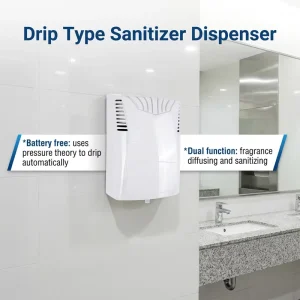 Urinal Sanitizer Dispenser Drip Type Sanitizer Dispenser Hotel and Shopping Mall Used Dual Function and 1000ml Refill Capacity