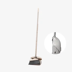 VIPaoclean 1 Set 2 Pieces Broom and Dustpan Set Upright Dustpan and Broom Combination Set