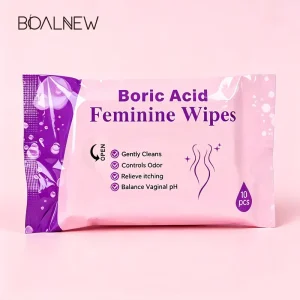 Vaginal Boric Acid Antibacterial Wipes Yoni Wipes Feminine Cleaning and Vaginal Care Herbal Yoni Wipes Makeup Removal Use Wipes