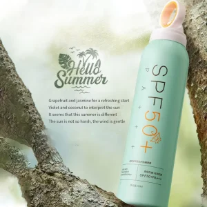 Vegan SPF 50 Broad-Spectrum Face Body UV Protection Mist High Protection Titanium Dioxide Sunscreen Spray