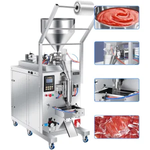 Vertical Pneumatic Paste Packing Machine for Honey, Ketchup and Liquid Paste Sachets