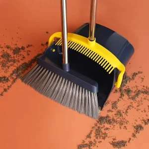 Vertical Windproof Plastic Dustpan and Folding Sweeper Broom Set