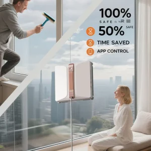 W3 Fully Automatic Electric Window Cleaning Robot for High-Rise Household Glass