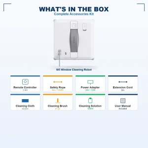 W5 Robotic Window Cleaner with 99% Coverage and 2 mm Edge-Hugging Algorithm