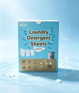WELUCK Laundry Detergent Sheets Apparel Eco Friendly Natural Ocean Scent Plastic Free High Foam Hypoallergenic Disposable