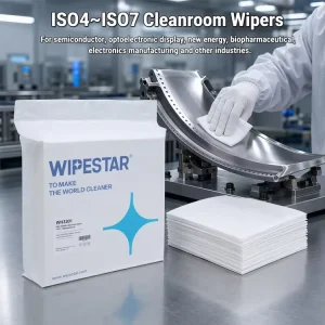 WIPESTAR High Density Microfiber Cleanroom Wipes 70% Polyester 30% Polyamide 9″ X 9″ Lint Free Wiping Cloth for Semiconductor