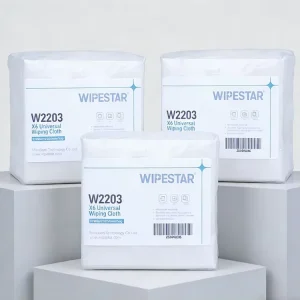 WIPESTAR Industrial Cleaning Wipes Soft Tear Resistant Nonwoven Fabric 65gsm 31*30cm 100pcs Wiping Cloths for Food Processing