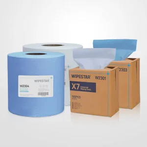 WIPESTAR Spunlace Nonwoven Wiping Cloth PP Wood Pulp Lint Free Industrial Cleaning Wipers for Automotive Metal Food Processing