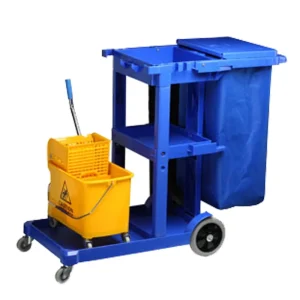 WL-033G Foldable Four-Wheel Plastic Collection Janitor Cart