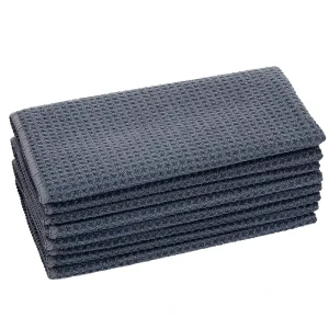 Waffle Pattern Glass Reusable Absorbent Lint Free Microfiber Towels Car Window Cleaning Cloths