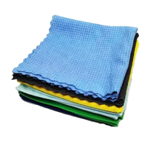 Waffle-Weave Absorbent Scratch-Free Microfiber Cloth for Auto Detailing