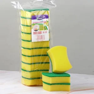 Waist-Shaped Kitchen Sponge Scouring Pad with Ergonomic Design