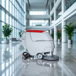 Walk-Behind Automatic Floor Scrubber and Vacuum Machine for Polished Concrete Floors