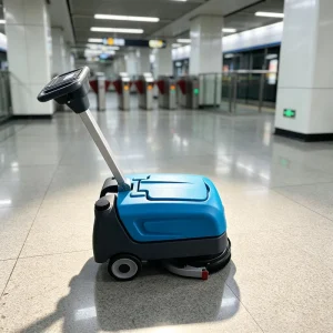 Walk-Behind Floor Scrubber Dryer Battery-Operated for Factory and Gym Terrazzo Concrete Hard Floors