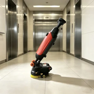 Walk Behind Floor Washer Suction Scrubber Dual Brush Easy Maintenance Commercial Floor Cleaner for Small Factory Office Mall