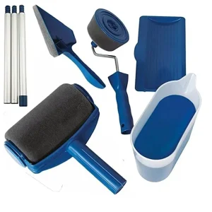 Wall Decorate Telescopic Cleaning Tool Painting Roller Brush 6pcs Set House Paint Roller Runner Tool Set
