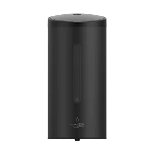 Wall Mounted 700mL Satin Black Stainless Steel Sensor Operated Hand Sanitizer Dispenser with Refillable Bottle Automatic