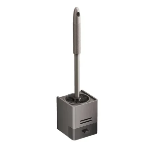 Wall-Mounted Metal Toilet Brush Set with Long Handle for Toilet Bowl Cleaning