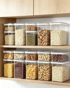 Wall mounted grain food spice jar kitchen storage container grain bean dried fruit storage jar