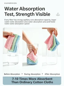 Warp-Knitted Microfiber Fabric 180 GSM Absorbent Quick-Dry Cleaning Cloths for Car and Home Use