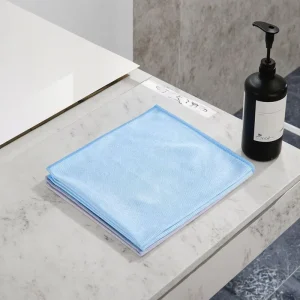 Warp-Knitted Microfiber Glass Cleaning Towel 40x40cm