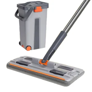 Wash Flat Mop Set Squeeze Mop With Bucket Cleaning Household Floor Absorbent Mop Bucket Set