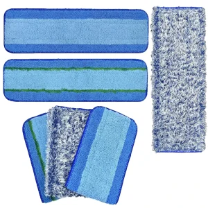 Washable Eco Friendly Reusable Aluminum Microfiber Mop Pads Refill Wet Dry Floor Cleaning Cloth for Hardwood Hard Surface Floors