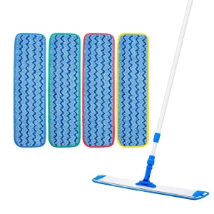 Washable Lint-Free Microfiber Dust Mop Refill Pads with Hook-and-Loop Fastener