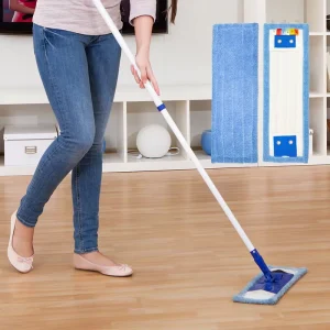 Washable Microfiber Mop Head Replacement with High Water Absorption, Reusable Self-Wringing Rectangular Cloth