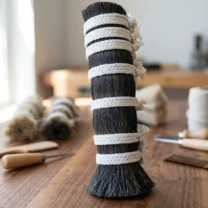 Washed Horsehair Barber Neck Duster Brush Soft Natural Horsehair