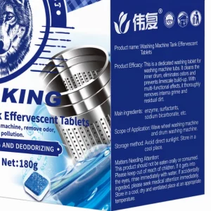 Washing Machine Cleaner Effervescent Tablets Deep Cleaning Washer Tub Tank Descaler Deodorizer for Front and Top Load