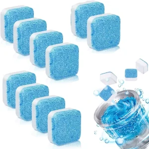 Washing Machine Cleaner Tablets 12 Pack Deep Cleaning for HE Front Loader & Top Load Washer Clean Drum & Laundry Tub Seal
