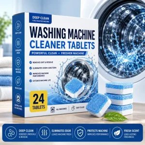 Washing Machine Tub Cleaner Tablets Fast Dissolving Washer Cleaner for Front Load Washing Machines