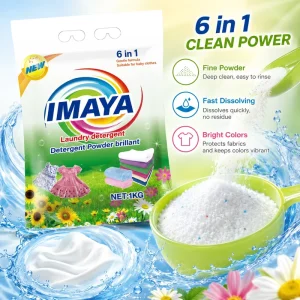 Washing Powder Detergent 1KG Long lasting Fragrance Laundry Detergent Hand Wash Auto Wash Detergent Powderdetergent En Poudre
