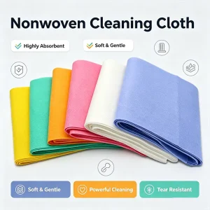 Water Absorbent Lint Free Needle Punched Nonwoven Kitchen Cleaning Cloth