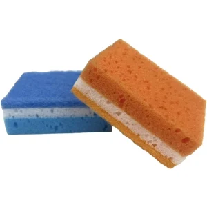 Water-Absorbent Non-Scratch Double-Sided Kitchen Scrub Pad for Dishes and Cookware