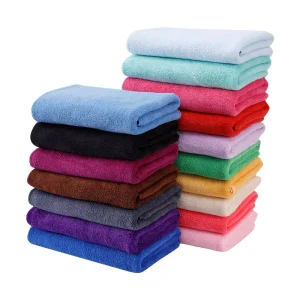 Water Absorbent Square Plain Microfiber Cleaning Cloths 300gsm Red Yellow Blue Kitchen Towel for Cars