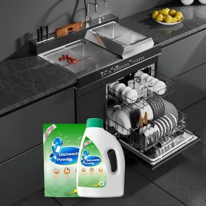 Water-Dissolving Dishwasher Cleaner Powder for Cleaning Tableware