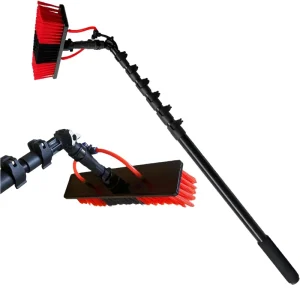 Water-Fed Pole Kit for Outdoor Window and Glass Cleaning, 3-in-1 System